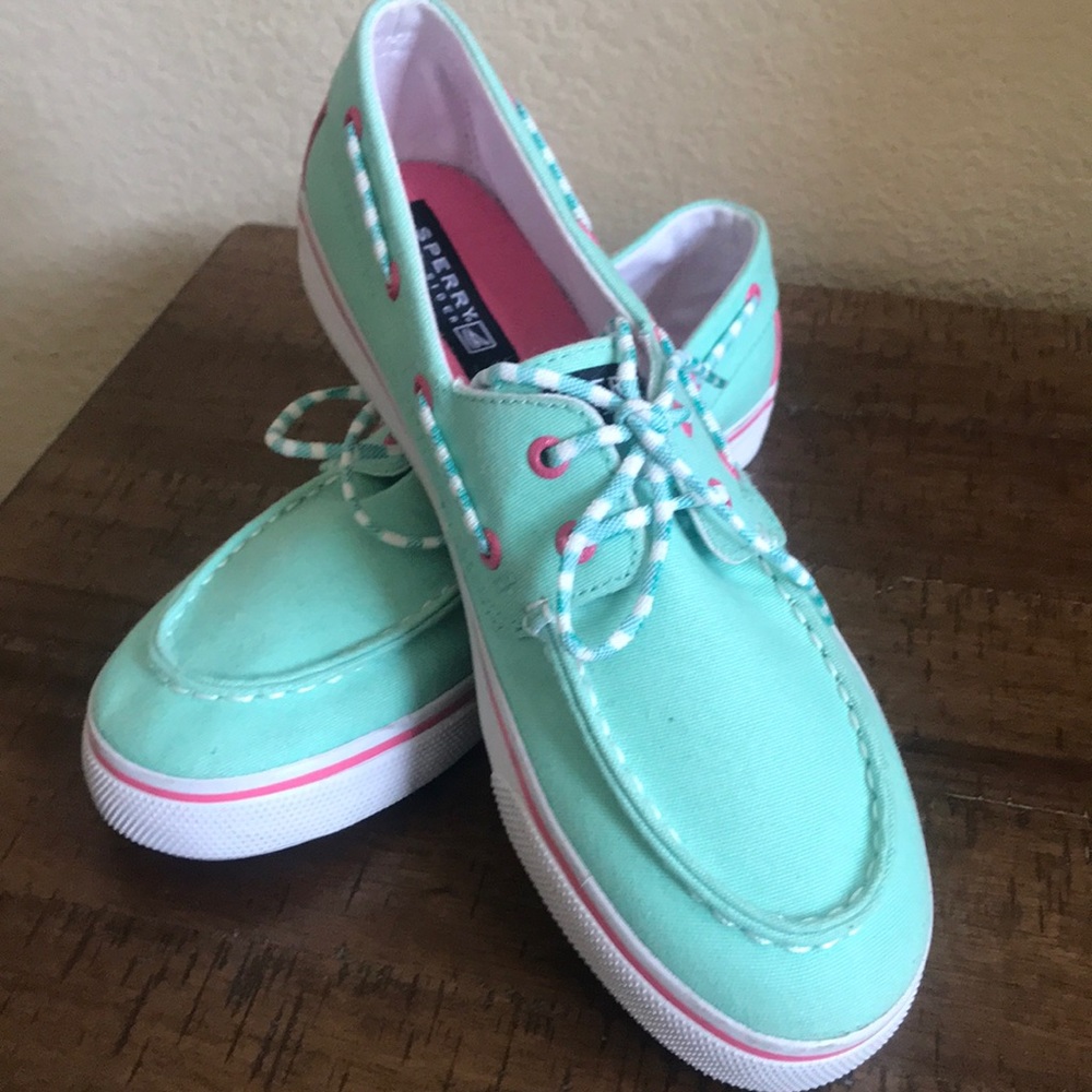 Sperry Top Sider pink & mint green
